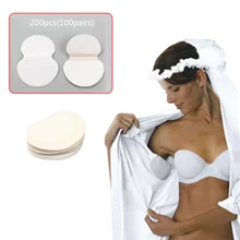 200 шт., 100 упаковок, летние подушечки для подмышек, одежда, одноразовые дезодоранты для подмышек, впитывающие пот подмышек