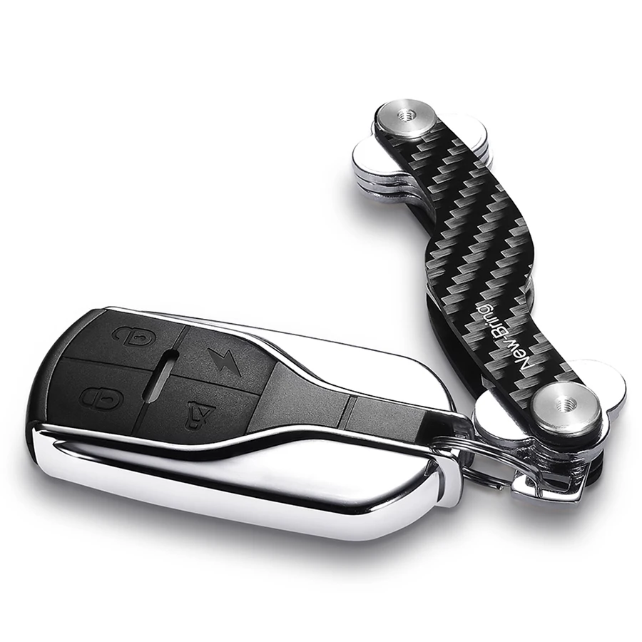 NewBring Key Smart Carbon Fiber Key Organizer Carbon Car Key Holder