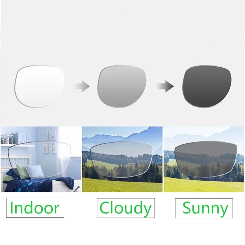 Переходные фотохромные солнцезащитные очки для чтения женщин, 0~+ 6,0