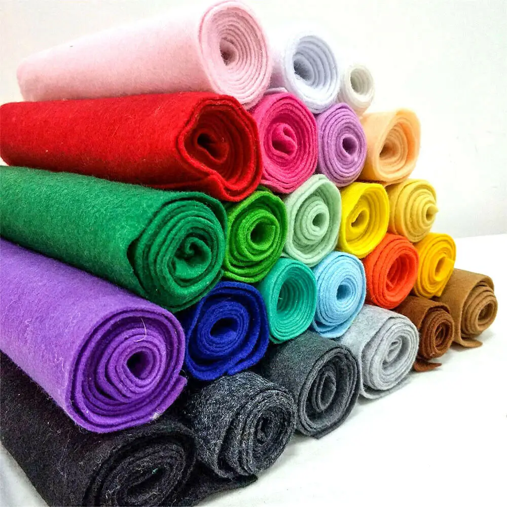 Soft Felt Fabric Non-woven Felt Fabric Sheet Patchwork DIY Sewing Dolls Crafts Accessories Material 1.4mm Thick Soft Felt Fabric Non-woven Felt Fabric Sheet Patchwork DIY Sewing Dolls Crafts Accessories Material 1.4mm Thick