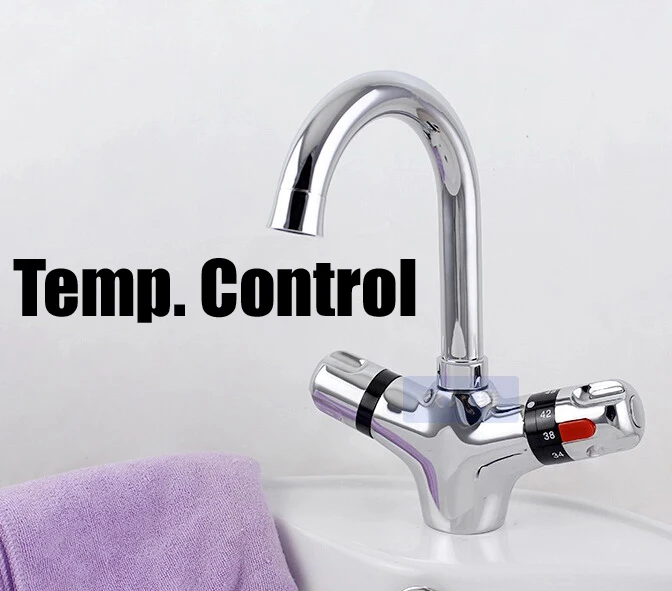 thermostatic temp. control bathroom kitchen mixer faucetin Basin