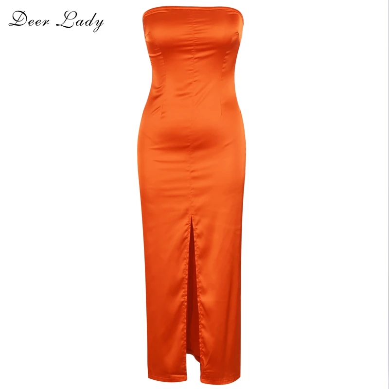 Олень леди Vestidos Verano 2019 элегантные женские красные длинные обтягивающие платья