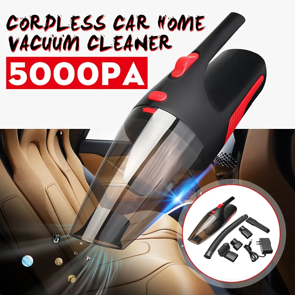 120W High Power Portable Cordless Handheld Rechargeable Car Vacuum