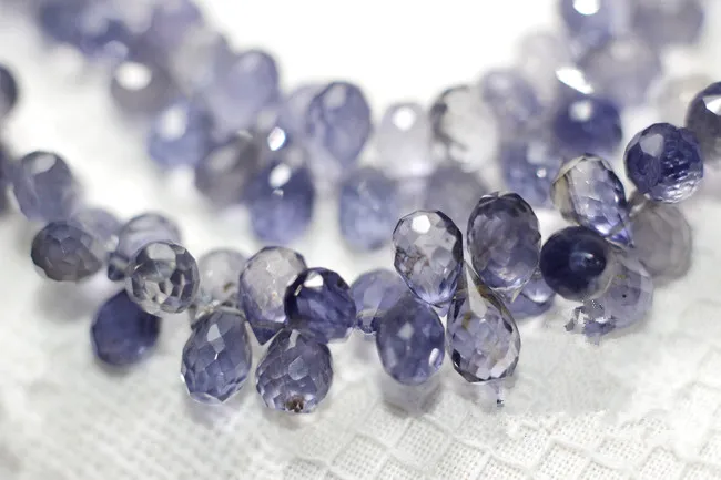 Граненые бусины IOLITE drop 7 8 мм цельные для самостоятельного изготовления ювелирных