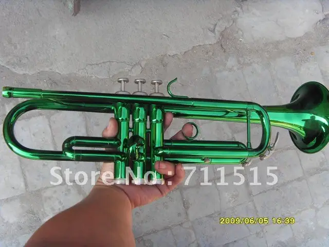 Best price at $114 Cheap Manufacturers wholesale custom ytr-1335 inventory small brass instruments surface army green Bb trumpet