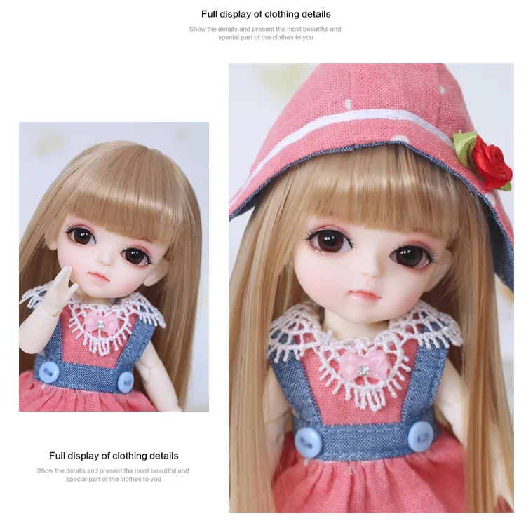 BJD одежда 1/8 милое мини платье или костюм для лати желтое Lumi Haru Sunny Body Doll Одежда Аксессуары OUENEIFS