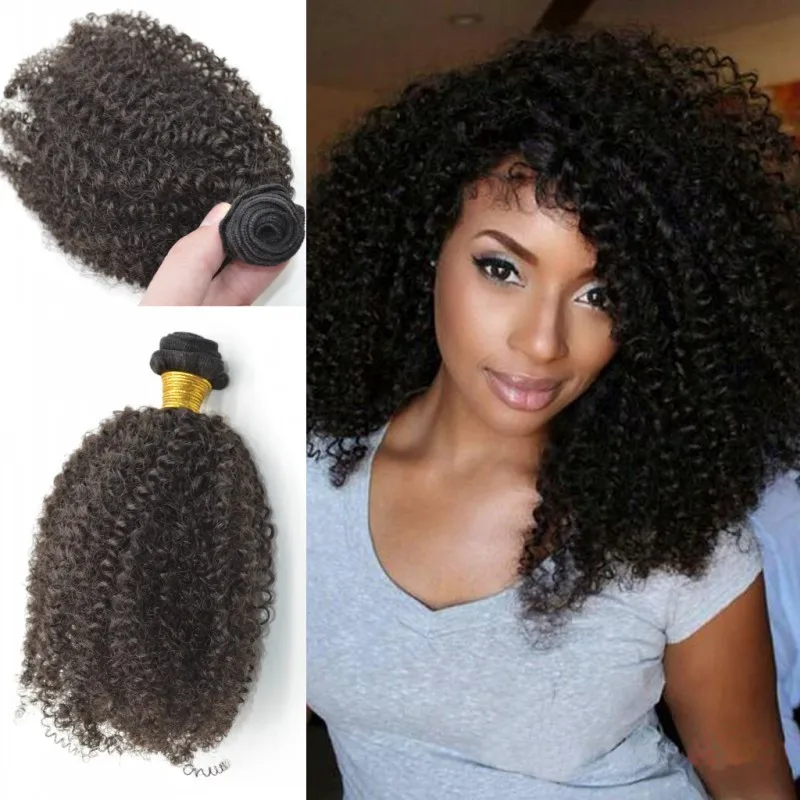 8A unprocessed human hair brazilian virgin hair afro kinky 8-22inches kinky curly hair extensions brazilian hair weave bundles