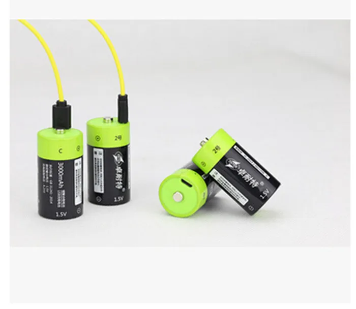

Cncool 4pcs 1.5v Lithium li-polymer 3000mAh C size rechargeable battery USB C type Li-ion powerful battery + USB charging cable