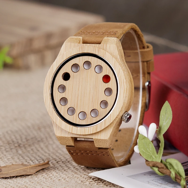 reloj hombre BOBO BIRD Men Watch Bamboo Quartz Watches Luxury Brand Design Wood Wristwatches Special Gift for Men W-D08