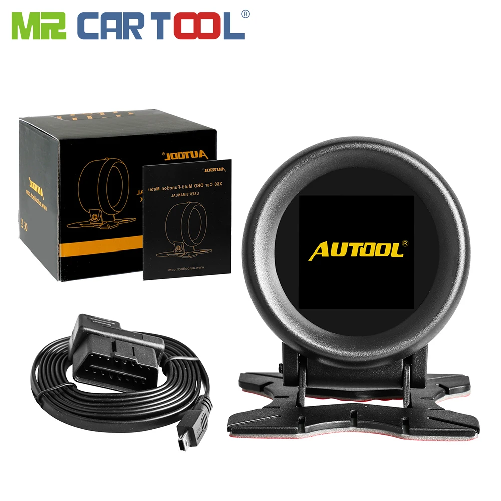 AUTOOL X60 OBD2 ОДБ 2 II Дисплей Скорость метр 12 V обнаружения неисправностей код читателя