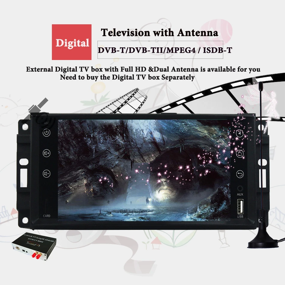 Perfect 1 din Car Radio Android 9.0 Car DVD Player For jeep Grand Cherokee Chrysler 300c Compass/Dodge Chevrolet Epica Wrangle Head Unit 5