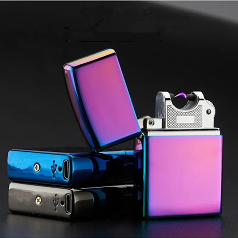 

USB Lighter Electronic Cigarette Accessories Torch Lighter Pulsed Arc Lighter Windproof Thunder Metal Plasma Cigar Lighter