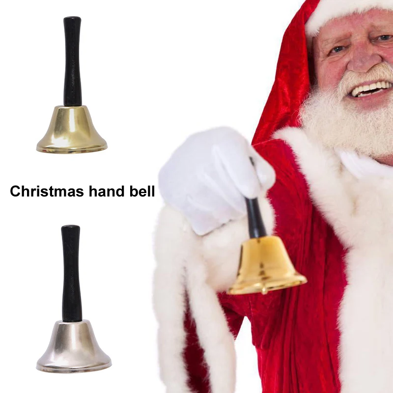 

Birthday Gift Noble Reception Dinner Home Shop Hotel Santa Claus Hand Bell Gold Silver School Handbells