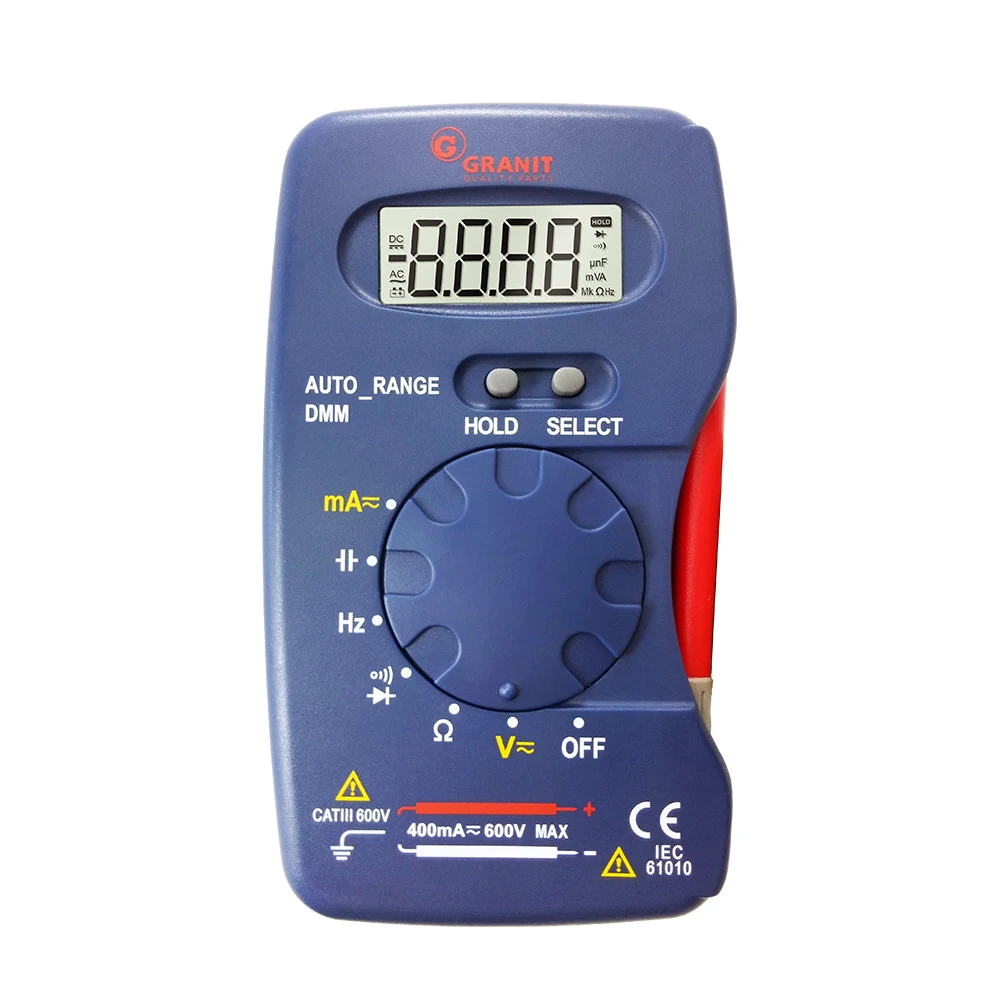 M320 Pocket Size Auto Range Handheld Digital Multimeter DMM Frequency