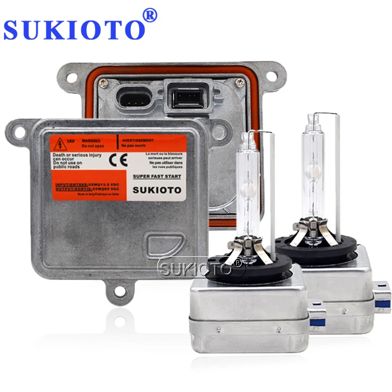 SUKIOTO Original xenon d1s 55w projecter hid kit d3s d8s d1s canbus ballast 4300K 5000K 6000K 8000K Car headlight kits Lamp
