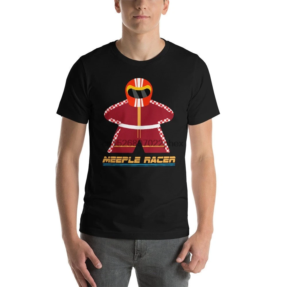 

Meeple Racer Board Game Unisex T-Shirt - Downforce - Flamme Rouge- Formula D - Tabletop Gaming Shirt men t shirt