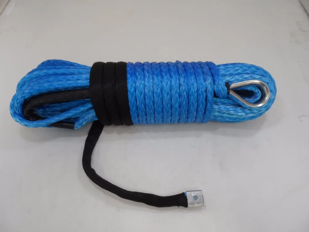 الأزرق 12 ملليمتر * 30 متر حبل الاصطناعية ، off الطريق حبل ، حبل الأطياف ، الاصطناعية ونش حبل ، atv الونش الملحقات