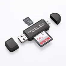 Contator mircro OTG interface USB 2.0 de Alta velocidade multifuncional universal leitor TF SD intergace 4 em 1