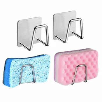 

Stainless Steel Kitchen Sponge Holder Brush Soap Home Organizer Tools Holder 2019 Rack Dishwashing Liquid Drainer#25