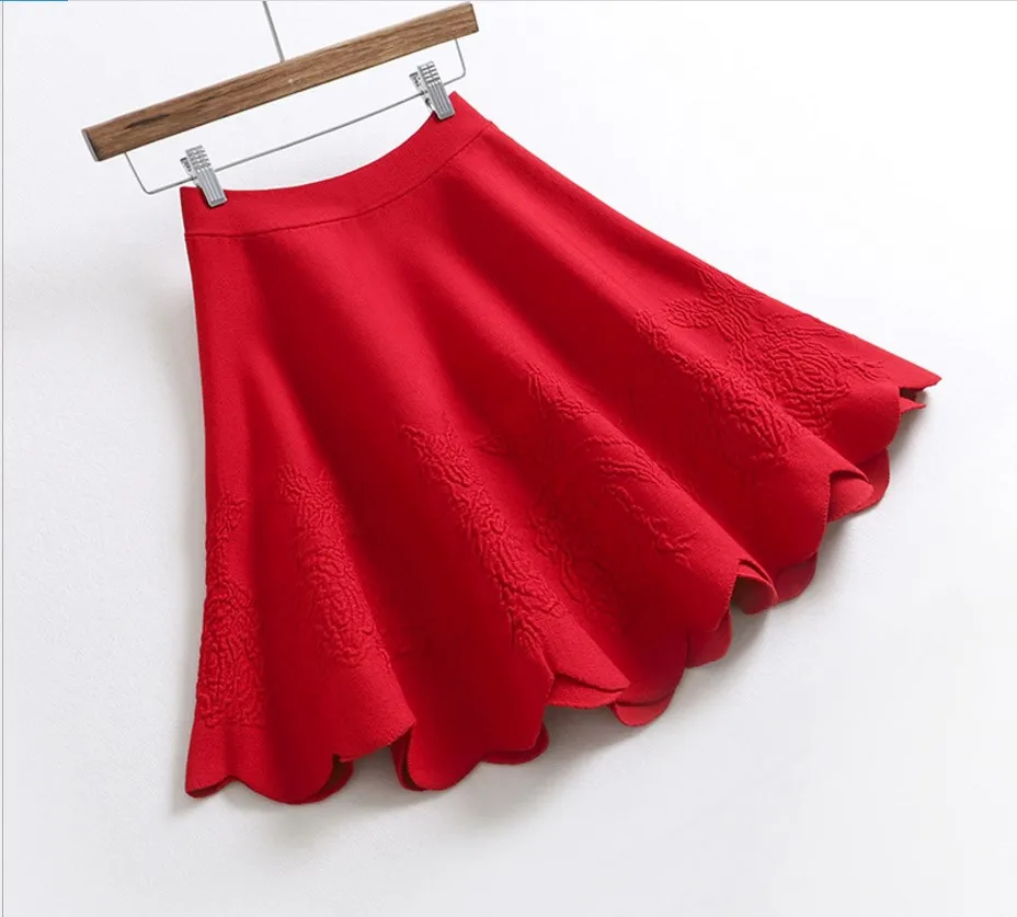 Flare Saias Negro Caliente Rojo line rosado Falda Mini Cintura rojo Para A Negro Las Mujeres Saia Paraguas Sexy Alta Stretch Gtgyff Faldas Punto Rosa dP8qEwxfPR