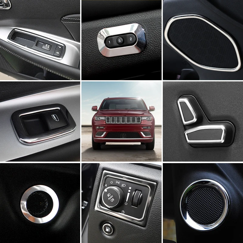 Us 104 45 16 Off Interior Car Accessories Decoration Trim Whole Kit 18pcs For Jeep Grand Cherokee 2011 2018 In Interior Mouldings From Automobiles