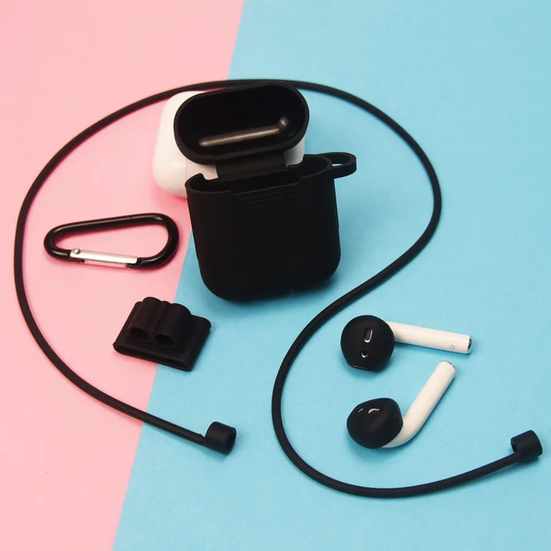 

Silicone Bluetooth Wireless Earphone Case for AirPods Protective Cover Skin Accessory for Apple Airpods Charging Box