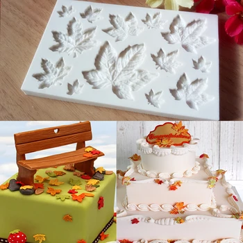 

HOT Maple Leaf Mold Kitchen Baking Mold Tree Leaf Silicone Mold Cake Decoration Tools Chocolate Candy Soap Fondant Mold