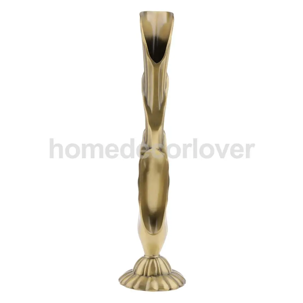 Vintage Shabby Chic Flower Vase Swan/Peacock Alloy Flowers Bottle Jug Wedding Home Decor
