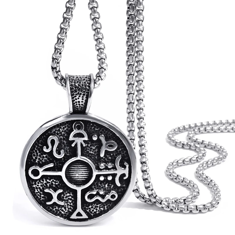 Мужская подвеска на цепочке Пентакль Пентаграмма Волшебная Руна звезда 316L