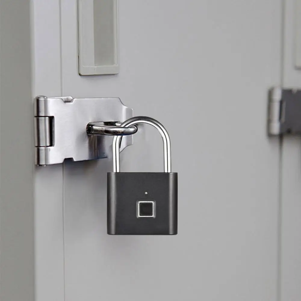 Padlock U Shape Lock Electronic Lock Fingerprint Lock Safe Durable Convenient Anti-theft Portable Home