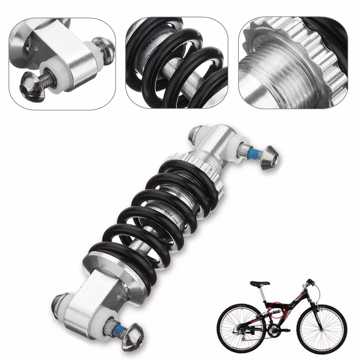 حار بيع 450LBS/في 125mm الدراجة الجبلية MTB صدمة امتصاص أسود الدراجات دراجة الخلفية تعليق مكبر صوت لاسلكي بالبلوتوث أجزاء جديد حار بيع 450LBS/في 125mm الدراجة الجبلية MTB صدمة امتصاص أسود الدراجات دراجة الخلفية تعليق مكبر صوت لاسلكي بالبلوتوث أجزاء جديد