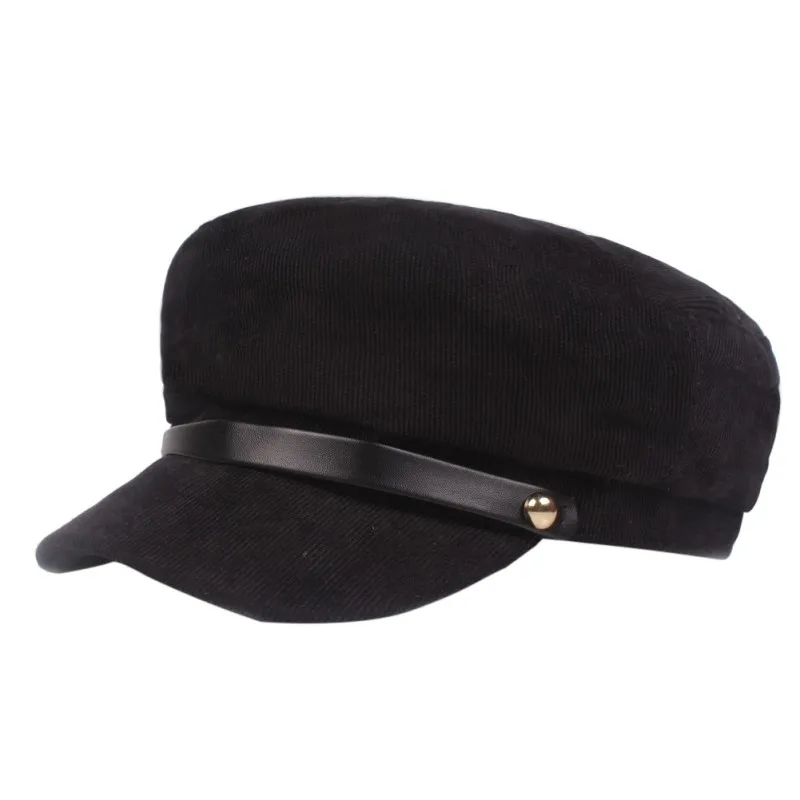 

Painter Hats Women Lady Girl British Casual Style Cotton Sunshade Adjustable Octagonal Cap For Lovers 2018