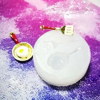 

Mini Pan Pot Spatula Pendant UV Resin Casting Mold Silicone Mold Jewelry Making