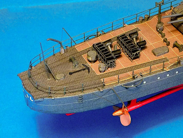 1:200 японский разрушитель Warship IJN Shiratsuyu 3D бумажная модель Космонавтика картон дом