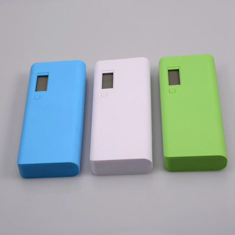 (Без батареи) Портативное зарядное устройство 20000 мА/ч коробка USB 2 порта 5x18650