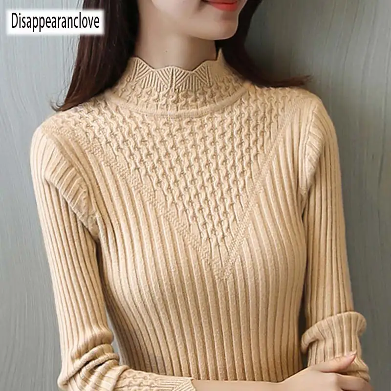 

Thick Warm Turtleneck Sweater Women 2019 Autumn Winter Tricot Jumper Women Sweaters And Pullovers Female Knitted Tops