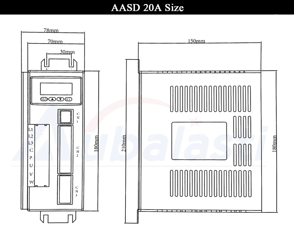 Aubalasti 1.3KW AC драйвер серводвигателя 5N. M 2500 об/мин 130ST-M05025 AC мотор совпадающий драйвер серводвигателя AASD 20A двигатель в сборе