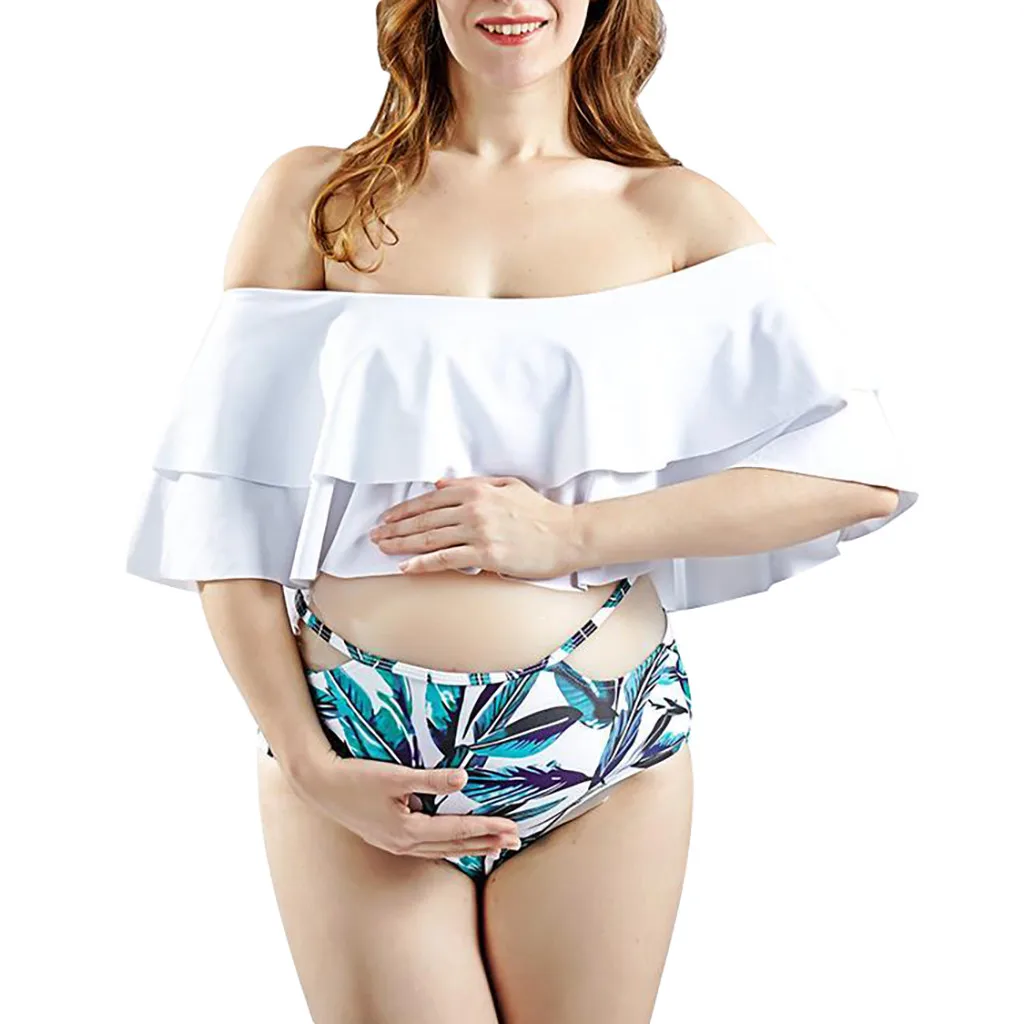 MUQGEW беременности и родам "танкинис" беременности и родам купальник с цветочным принтом бикини купальник пляжный костюм для беременных ropa premama embarazadas# y4