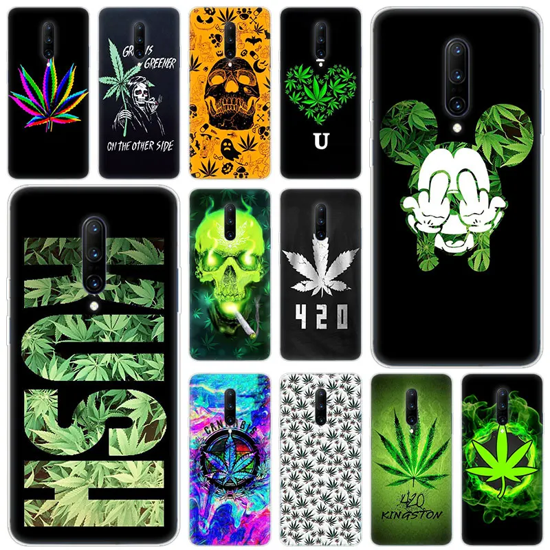 Hot Abstractionism Art high weed Luxury Soft Silicone Fashion Transparent Case For font b OnePlus b