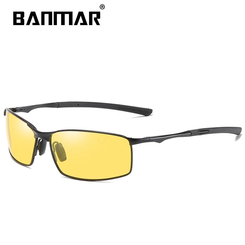 BANMAR брендовые поляризационные солнцезащитные очки для мужчин Новые Защитные солнцезащитные очки с аксессуарами унисекс для вождения Oculos De Sol A559 - Цвет линз: BLACK YELLOW