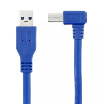 

USB 3.0 A Male to Left Angle 90 Degree B Male AM/BM High Speed Printer Cable 0.6m 1m 1.8m 3m