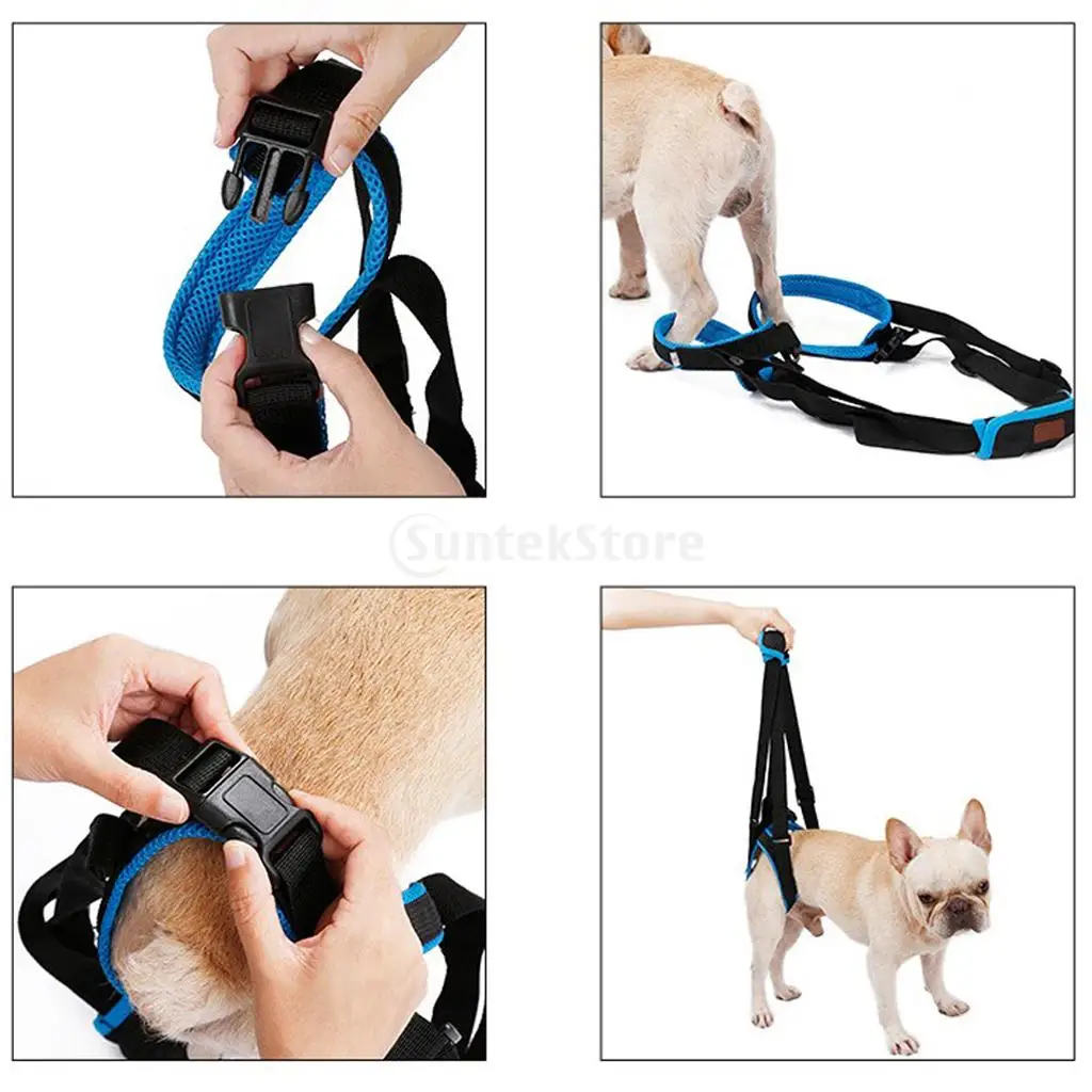 Pet Dog Hind Leg Auxiliary Belt Lift Harness Mobility Support Harness with Assist Sling for Old Injured Dogs