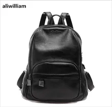 ALIWILLIAM Simple Soft Leather Japan South Korea Women Shoulder Bag Fashion Leisure Package College Ladies Backpack Package