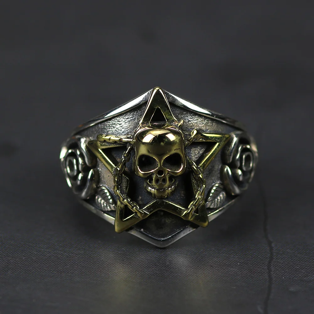 Real-Pure-925-Sterling-Silver-Viking-Ring-Skull-With-Pentagram-Gothic-Punk-Rock-Rose-Flower-Carving (3)