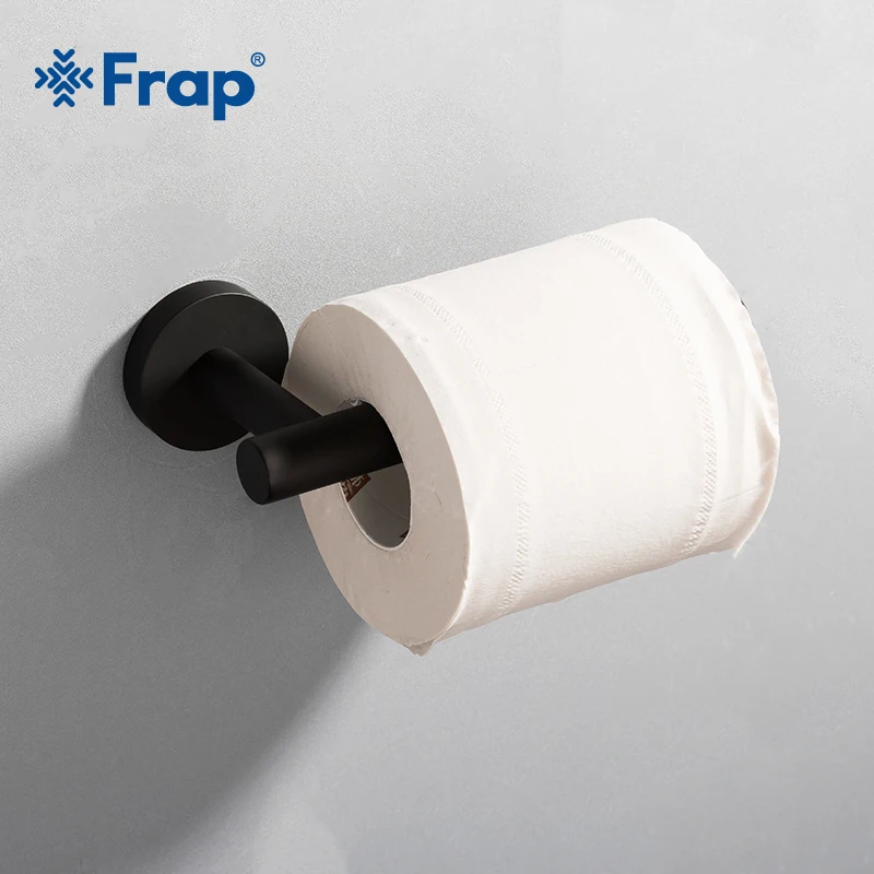 

Frap High Quality Stainless Steel Toilet Paper Holder Toilet Roll Holder WC Black Paper Holder Bathroom Accessories Y14003
