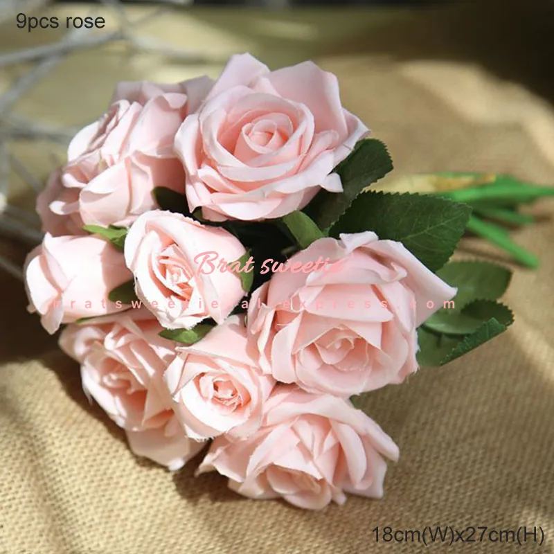 Металлическая Серебряная одноразовая посуда бумажные соломинки тарелки Свадебные Рождественские украшения на день рождения принадлежности для взрослых - Цвет: 9pc pink rose