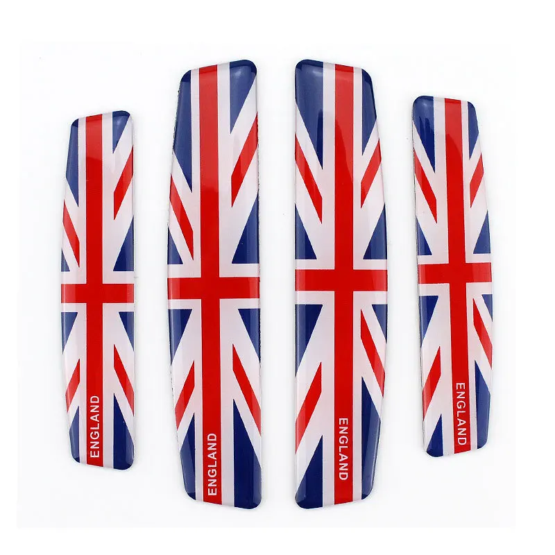 4 PCS the Union Jack Stickers Car Door Guards Anti-collision Protection Strips Scratch Protector Styling Accessories | Автомобили и
