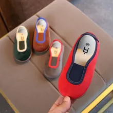 Детская однотонная замшевая обувь в горошек для маленьких мальчиков и девочек; сезон осень; однотонная повседневная обувь из флока; кроссовки для малышей;# YL25