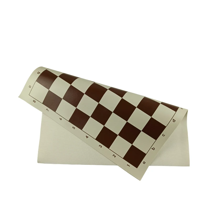 Easytoday Chess Board Games Synthetic Leather Chess Accessories One Side Chessboard International Standard Board