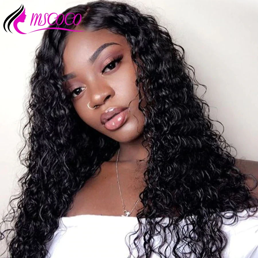 

Mscoco Full Lace Wig Deep Wave Lace Front Human Hair Wigs Glueless Front Lace Wig With Baby Hair Remy Brazilian Hair Wig